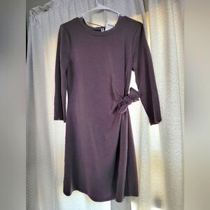 Long Sleeve Dress in Grey-Purple